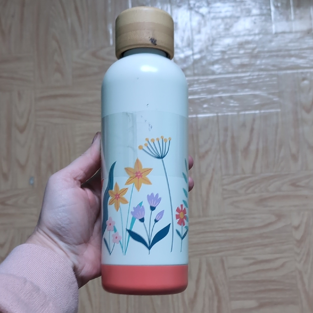 Mainstays Floral Stainless Steel Water Bottle